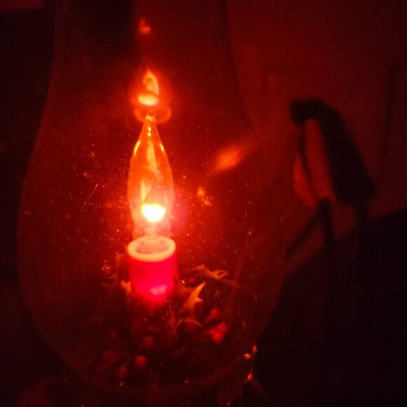 Vintage Beacon Electric Flickering Flame Hurricane Lamp - Picture 8 of 10